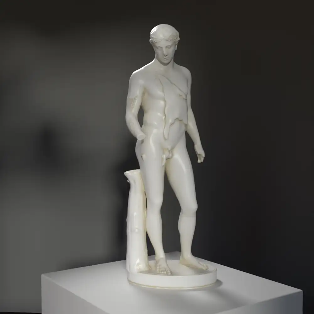 Sculpture représentant Dioniso, le dieu de la vigne et de la fête.