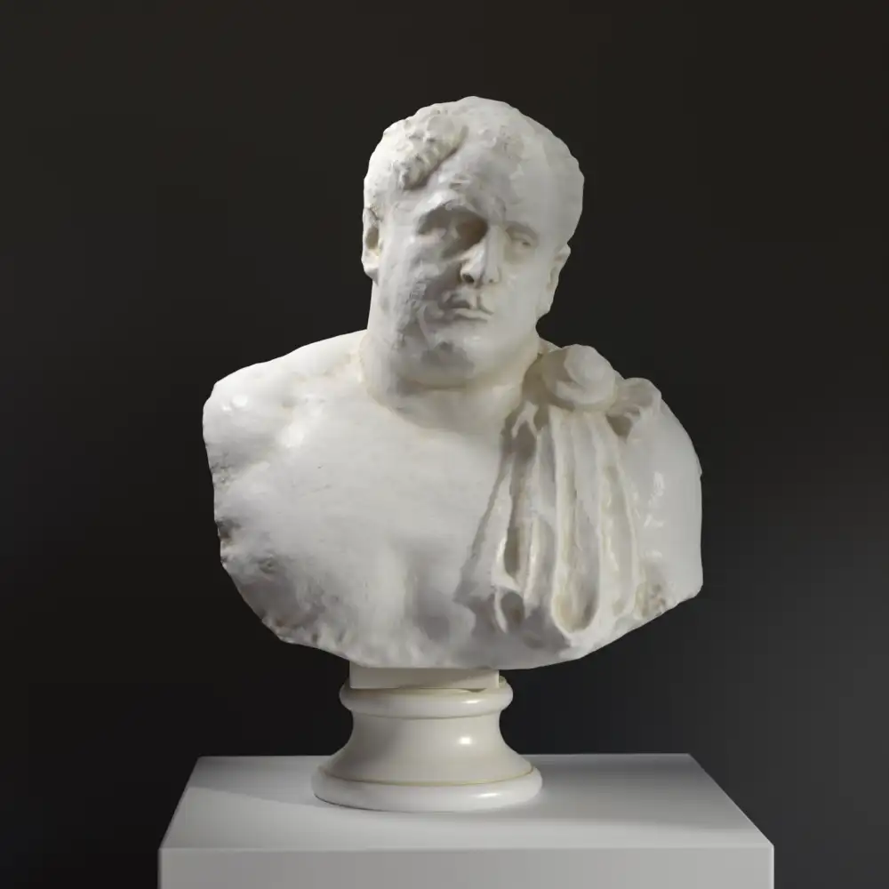 Buste de Vitellius en résine, représentant l'Empereur romain.
