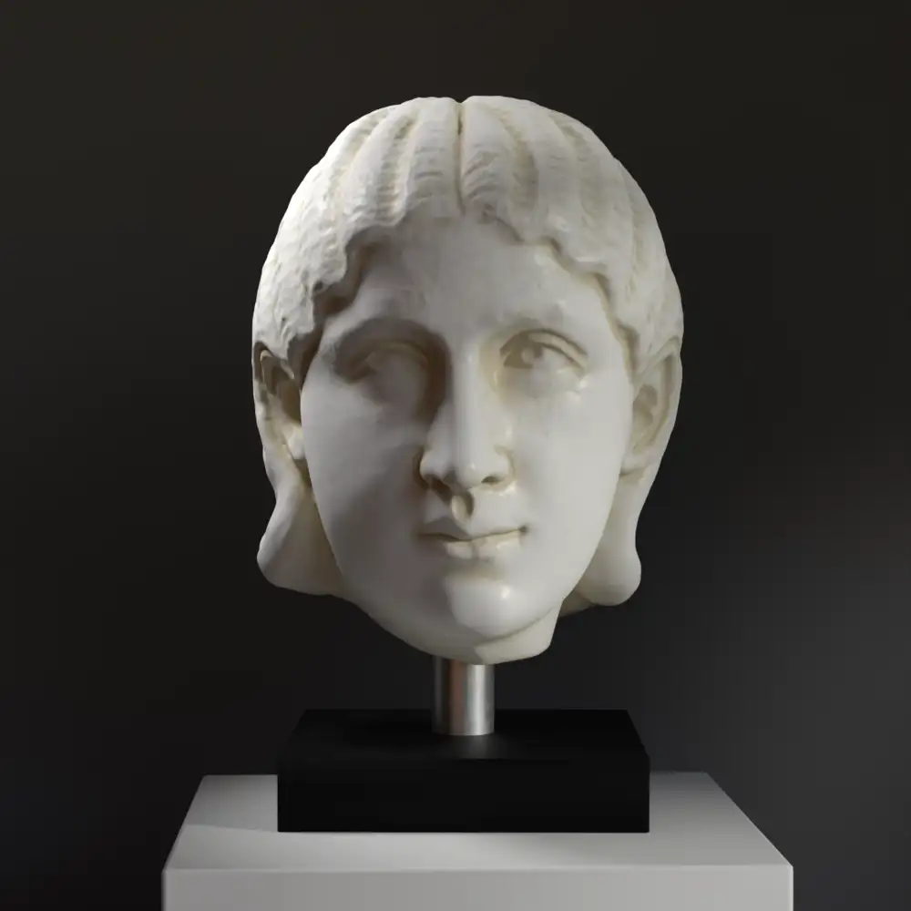 Buste en marbre romain représentant Julia Mamaea, mère de l'empereur Sévère Alexandre.