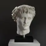 Buste d'Auguste avec la Couronne Civique en résine.