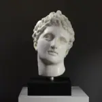 Buste de Méléagre en résine de haute qualité.