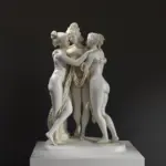 Réplique en résine des Trois Grâces, œuvre d'Antonio Canova.