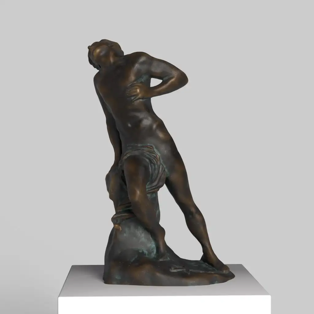 Scultura dell'Uomo Ferito, replica di Jef Lambeaux.