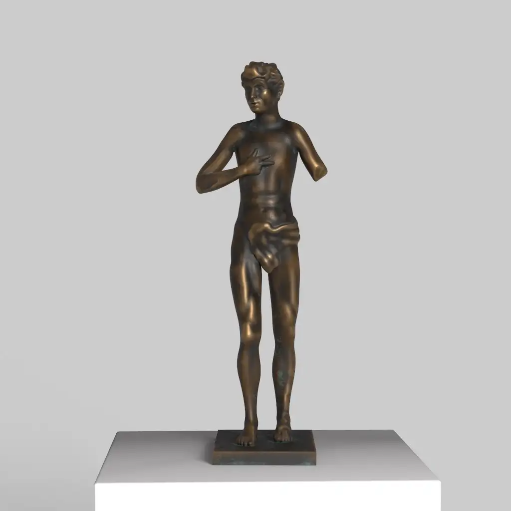 Scultura di Ganimede con l'Aquila di Giove in resina di alta qualità.