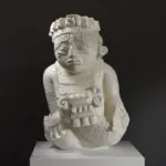 Scultura del Personaggio di Ek Balam 2 in resina di alta qualità.