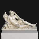 Scultura del Tevere al Louvre di Parigi, rappresentante il dio fiume.