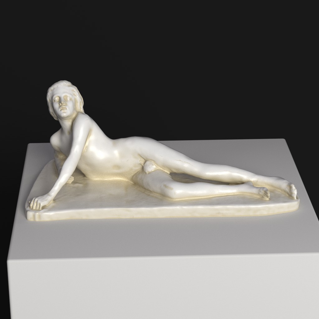 Replica della scultura di Gaddo, rappresentante un momento drammatico della letteratura italiana.