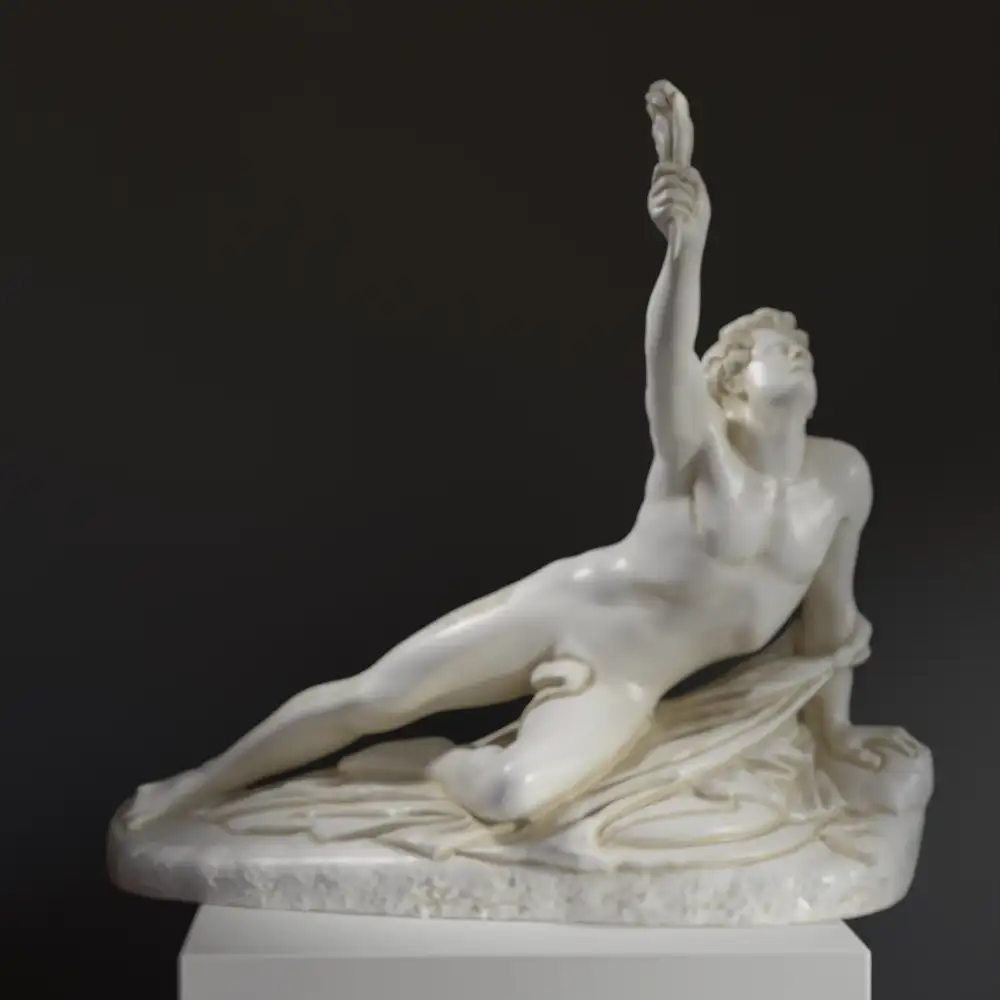 Replica della scultura del Soldato di Maratona al Louvre.