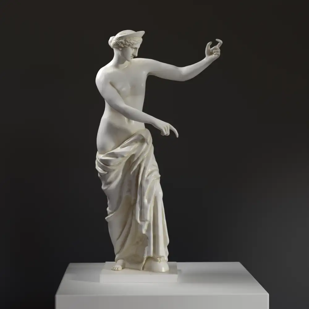 Replica della Scultura di Afrodite di Capua, semi-nuda e affascinante.