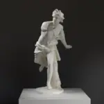 Scultura di Apollo che insegue Dafne in resina.
