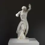 Scultura di Caino Maledetto in resina con finitura in marmo e bronzo.