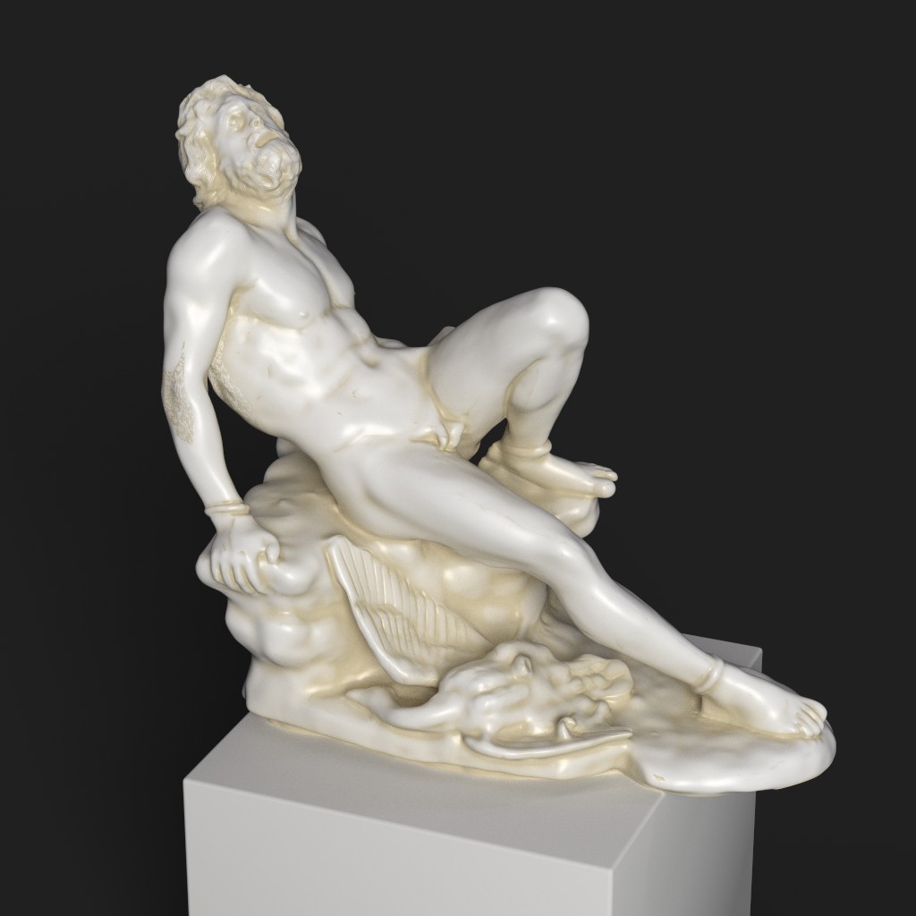 Replica della scultura di Prometeo al Louvre di Parigi