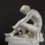 Replica della scultura Le Désespoir, rappresentante la disperazione umana.