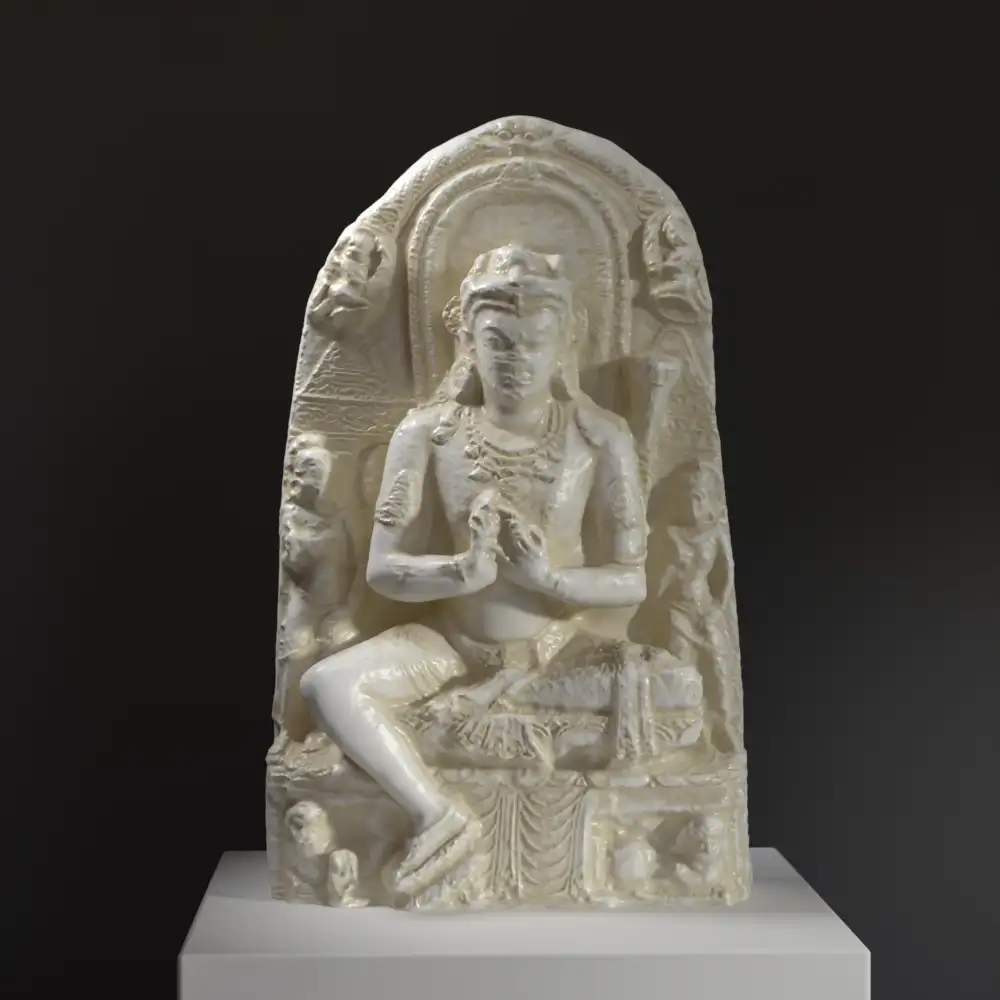 Replica della scultura di Manjushri, bodhisattva della saggezza.
