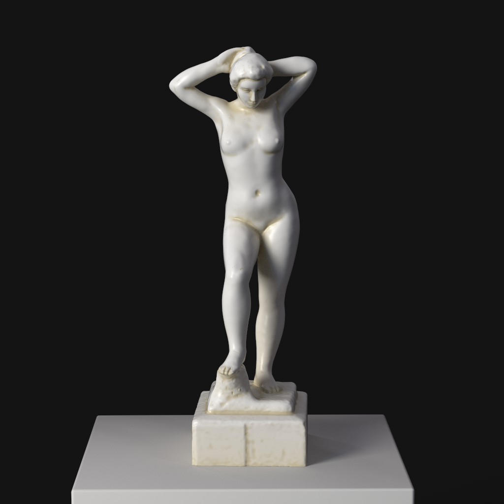 Scultura della Bagnante con le braccia alzate nel Giardino delle Tuileries di Parigi.