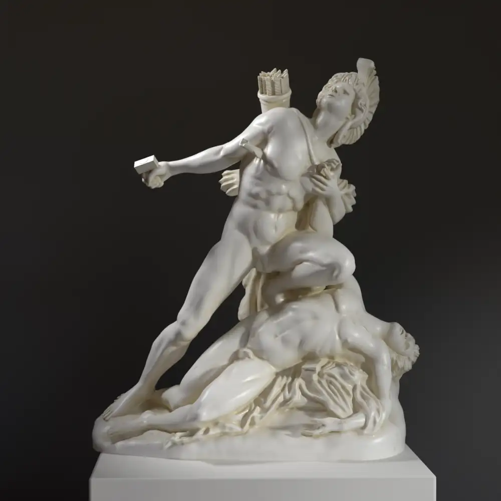 Replica della scultura di Nisus ed Euryalus al Louvre di Parigi.