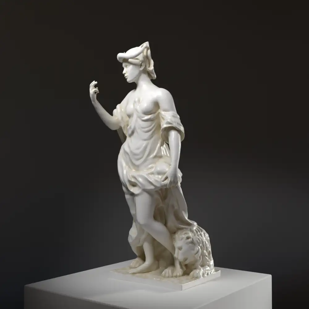 Replica della scultura dell'Africa al Palazzo di Versailles in Francia.