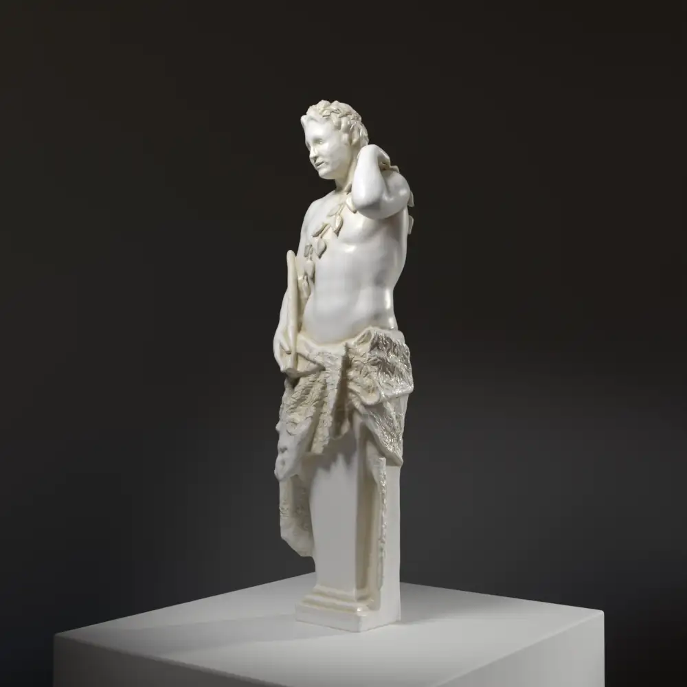 Scultura del Fauno nel Palazzo di Versailles, replica in resina di alta qualità.