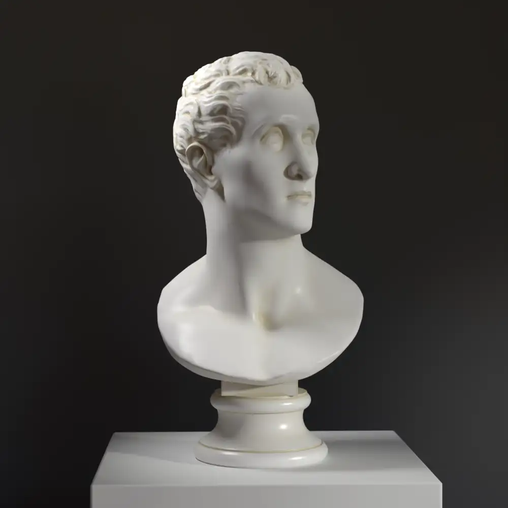 Replica del Busto del Autoritratto di Antonio Canova in resina di alta qualità.