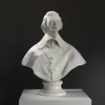 Busto del Cardinale Richelieu al Louvre di Parigi, replica in resina con effetto marmo e bronzo.