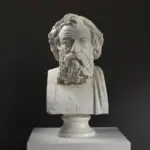 Busto del Ritratto Non Identificato del cosiddetto Licurgo in resina.