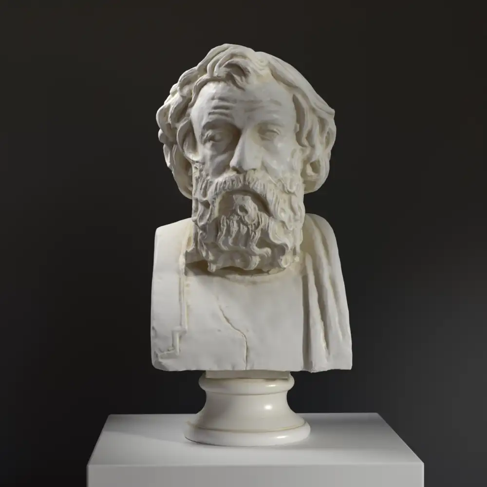 Busto del Ritratto Non Identificato del cosiddetto Licurgo in resina.