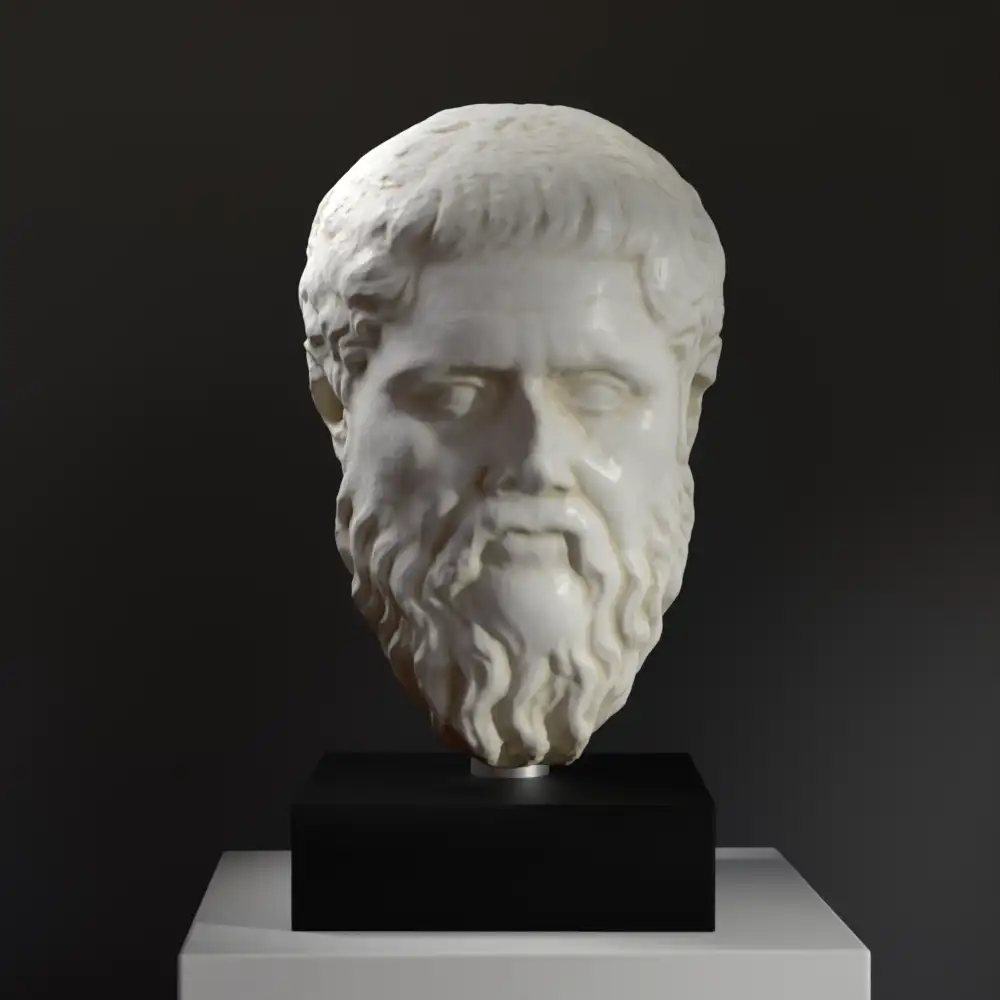 Replica del Busto di Platone in resina di alta qualità.