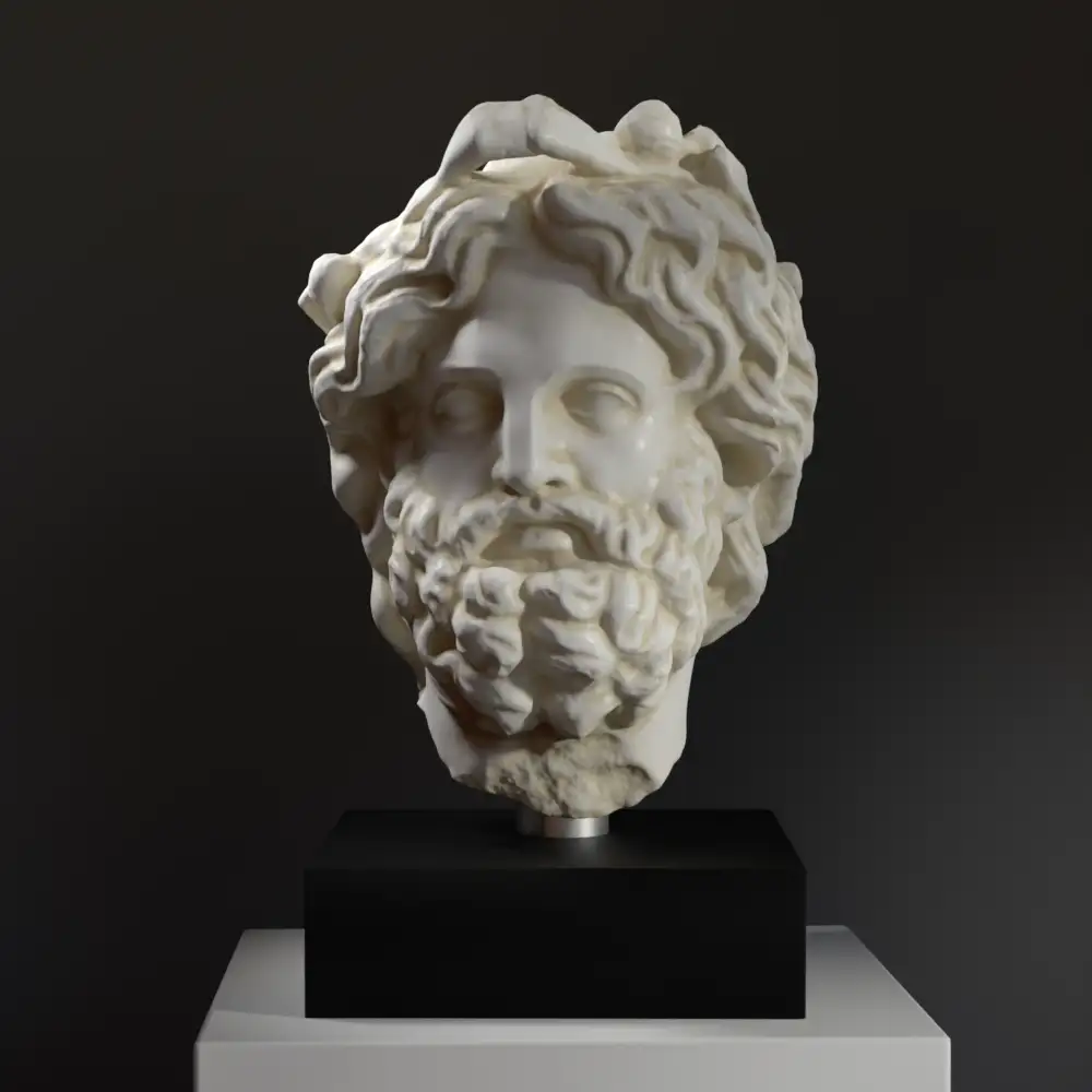 Busto di Silvano Coronato di Pino in resina di alta qualità.