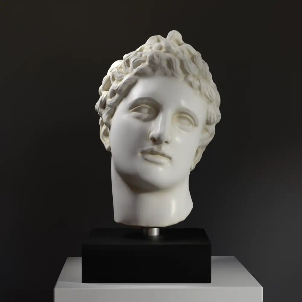Replica del Busto di Meleagro in resina di alta qualità.