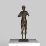 Sculptuur van Ganymede met de Arend van Jupiter, handgemaakt en geschilderd.
