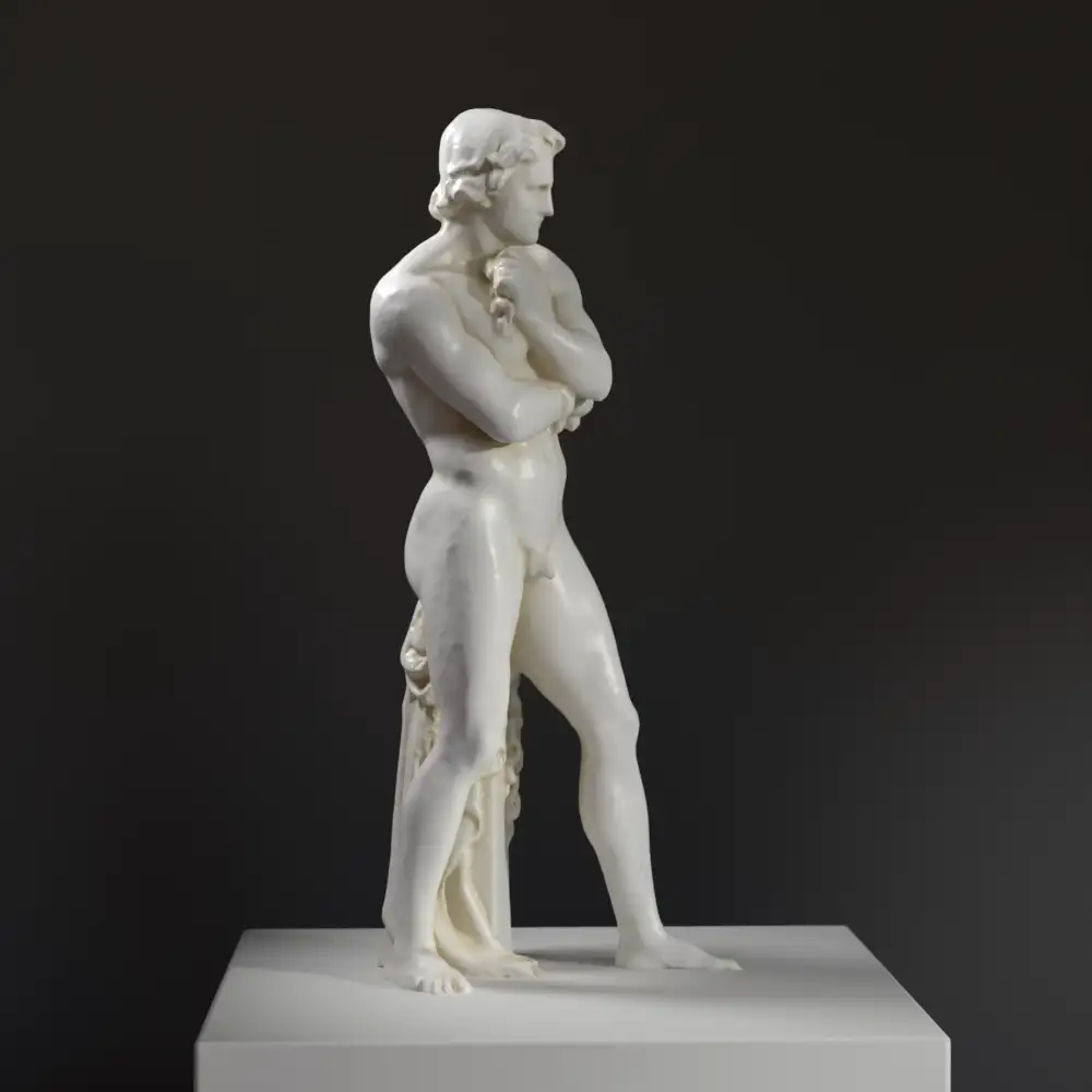 Sculptuur van Spartacus die zijn bevrijding uit ketenen uitdrukt.