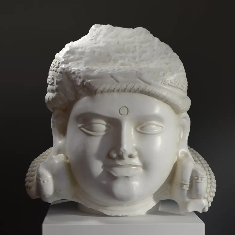Replica van de Buste van een Bodhisattva, geïnspireerd op het origineel in het Guimet Museum.