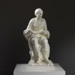 Replica van de sculptuur van Hygea, de Godin van de Gezondheid.