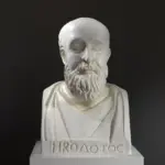 Buste van een Stoïcijn in Het Staatsmuseum Hermitage St. Petersburg, gemaakt van hoogwaardig hars.