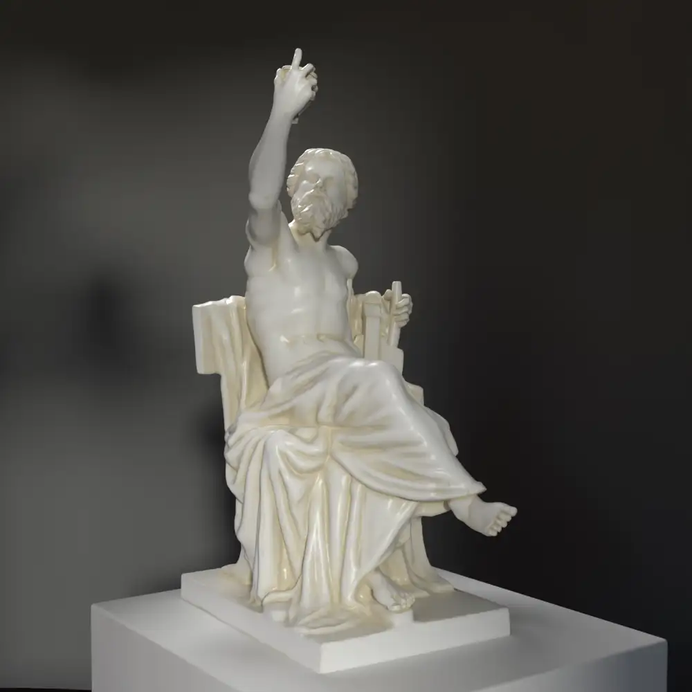 Sculptuur van Anacreon, een oude Griekse lyrische dichter.