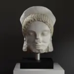 Buste van een Kore, een replica van een oud Grieks beeldhouwwerk