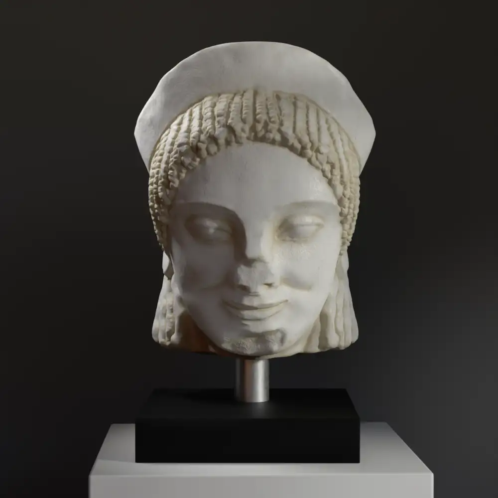 Buste van een Kore, een replica van een oud Grieks beeldhouwwerk