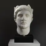 Replica van het Hellenistisch Mannenhoofd in The British Museum Londen.